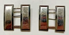 WW2 US Army Military Captain Bars Rank Matching Pair Pin-Back Fastener