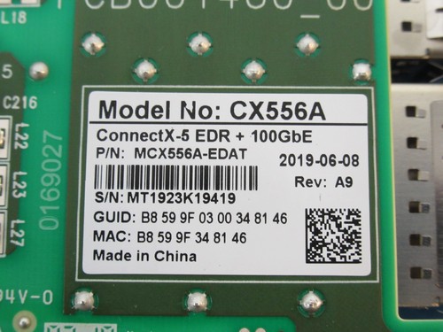 Mellanox MCX556A-EDAT CX556A ConnectX-5 EDR + 100GbE Dual-Port QSFP - Zdjęcie 4 z 4