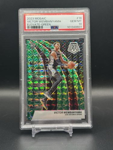 Victor Wembanyama [Green] #18 2023 Panini Mosaic Elevate card