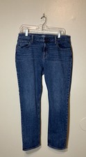 Old Navy 6 Boyfriend Mid Rise Dark Stretch Denim Womens Jeans 5 Pocket