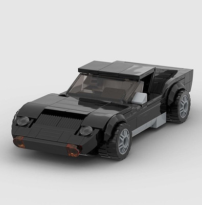 Custom MOC Lego Lamborghini Miura Supercar Black 231 Piece Building Brick Car