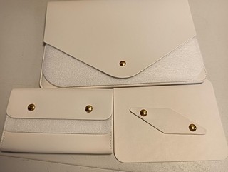 Benfan Laptop Hülle – 14 Zoll mit Tasche Mauspad und Kabel Organizer Weiß