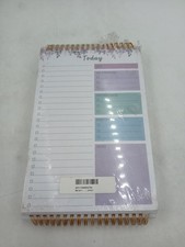 Daily Planner Notepads Today To-Do List Spiral Desk Floral White 3 Pack