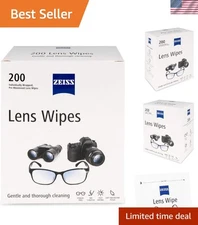 Ultra-Soft Pre-Moistened Lens Cleaning Wipes, 200 Count for Spotless Glasses