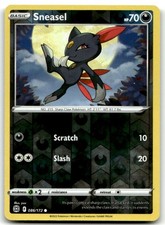 Sneasel 086/172 Common Brilliant Stars Pokemon Reverse Holo Moderately Played