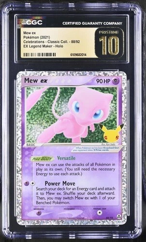 Pokemon celebrations Mew EX 88/92 CGC PRISTINE 10!
