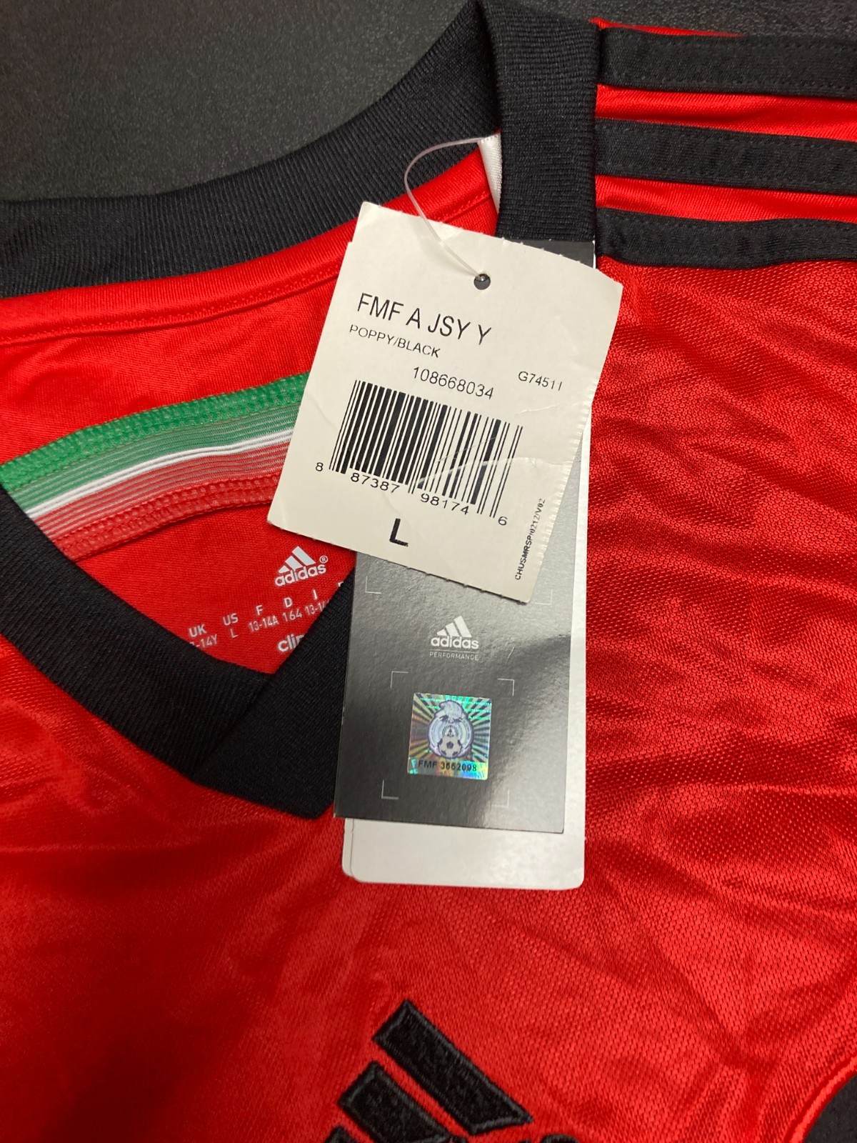 NEW adidas 2014 Mexico World Cup Youth Jersey Size Youth Large thumbnail 4