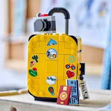 MOC Suitcase Camera Building Blocks Retro Technical Collectible Gift for Adults