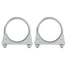 2pcs 2.5" U-Bolt Clamp Exhaust Muffler Saddle Style For 2 1/2" Pipe OEM Standard