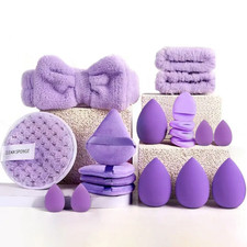 Soft 20/40Pcs Makeup Tools Kit Headband Wristband Professional Makeup Brush Set
