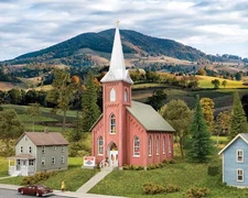 Walthers Cornerstone N Scale Building/Structure Kit Brick Church