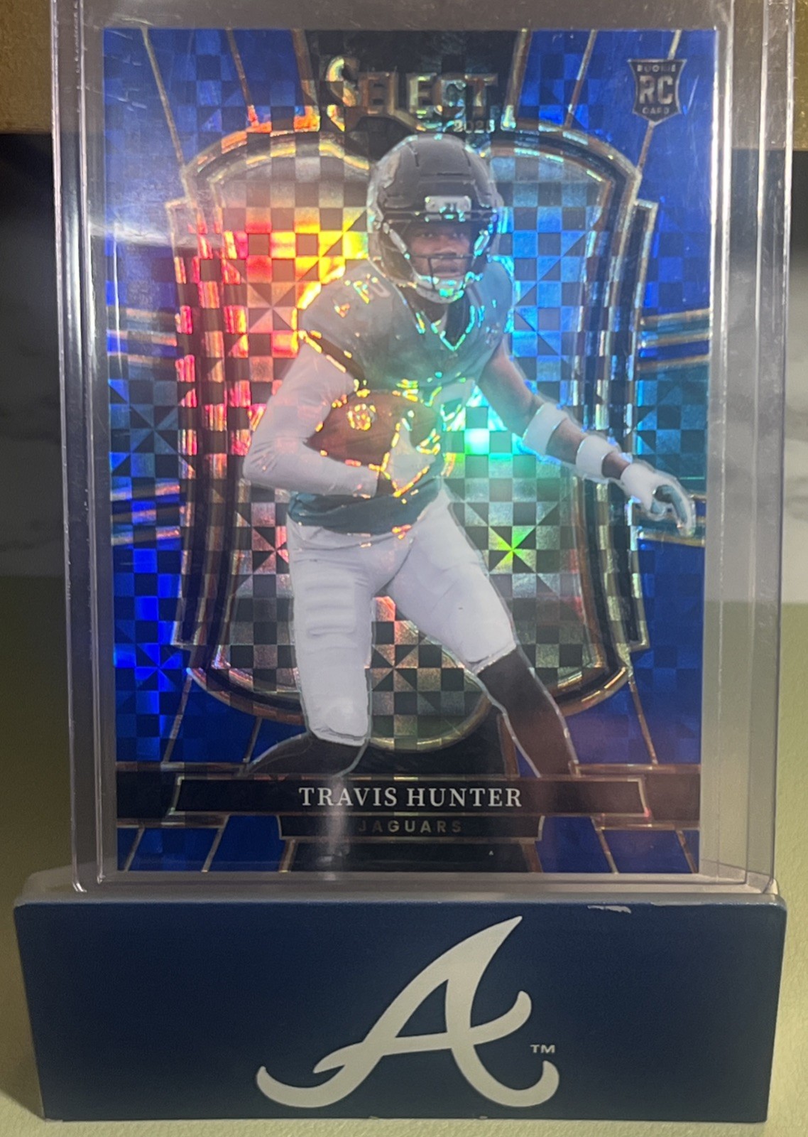 2025 Select Travis Hunter Blue Checker Prizm /175 Premier Level RC #128 Jaguars