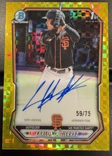 2025 Bowman Chrome 1st Bowman Carlos Gutierrez Giants CPA-CGU X-fractor Auto /75