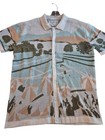 Lost In Paradise Free Planet Button-Up Polo Sardigan Pullover Tennis Grün