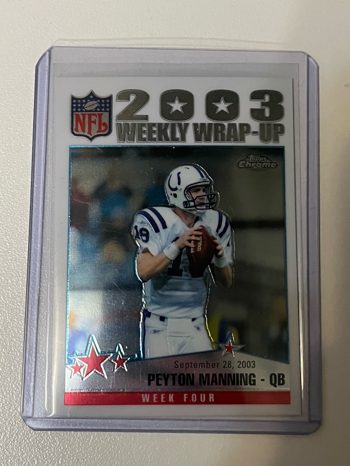 2004 Topps Chrome #149 PEYTON MANNING Indianapolis Colts 2003 Weekly Wrap Up