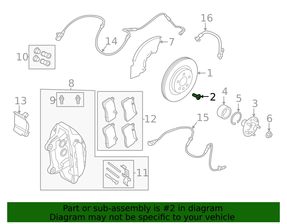 Perno de rotor genuino Land Rover Freelander 2 Discovery 4 Range Rover Evoque LR0020 Foto 2 de 2
