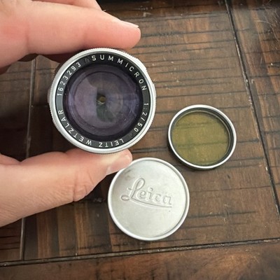 Leitz Wetzlar Summicron 1:2/50 Dual Range M Mount 1960 + Leitz Filter And Cap