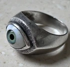 Vintage Sterling Silver 925 Vintage Evil Eye Ring Unisex