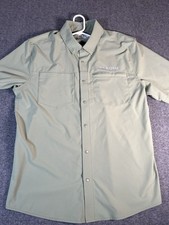 Kuiu Mesa Men Performance Button Shirt XL Green Vented UPF 50 Anti Odor Wicking