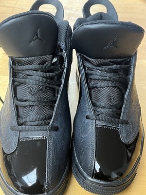 Jordan Dub Zero Triple Black Leather Mid  8.5 Sneakers 311046-003 2019 no Insole