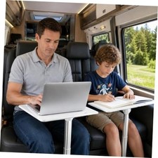 Car Desk for Laptop Passenger Seat, 13" x 9.8" Portable Laptop Tray Table, 3