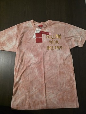Victorious Los Angeles Follow Your Dreams Dirty Pink & Gold Men's Large Tee NWT