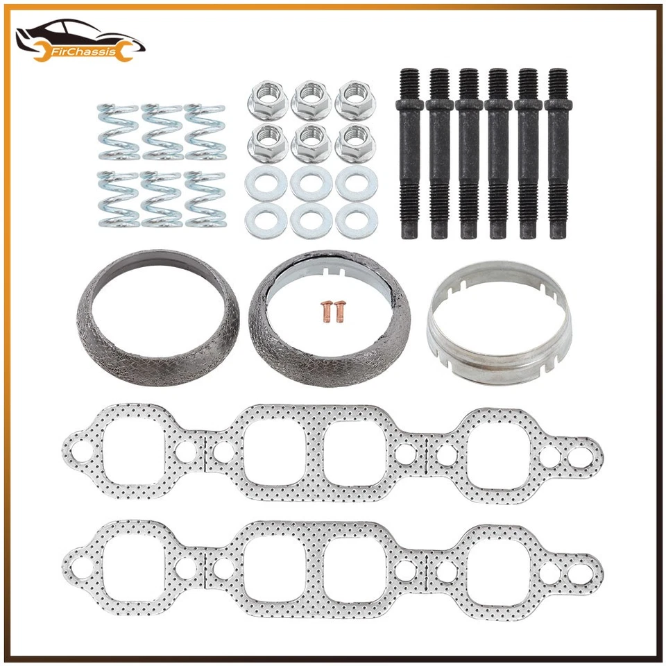 For Chevrolet C3500HD 1991-1995 Left & Right Exhaust Manifold W/ Gasket Kit - Imagem 2 de 4