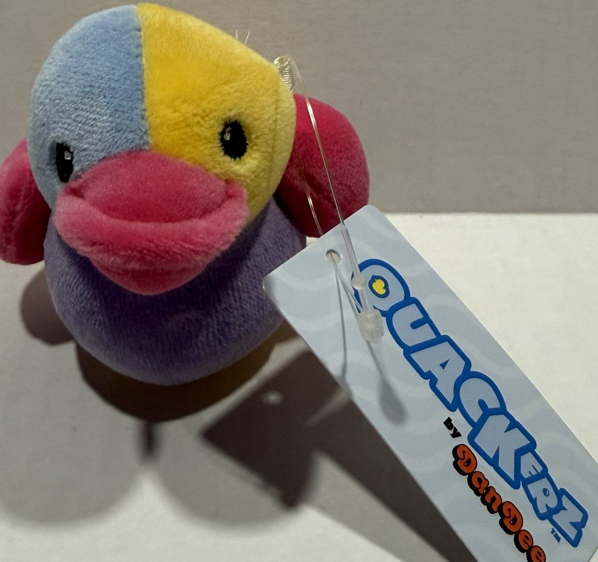 Mini Quackerz Stuffed Plush 2.5” ~ Multicolored Duck ~ “Multiquack