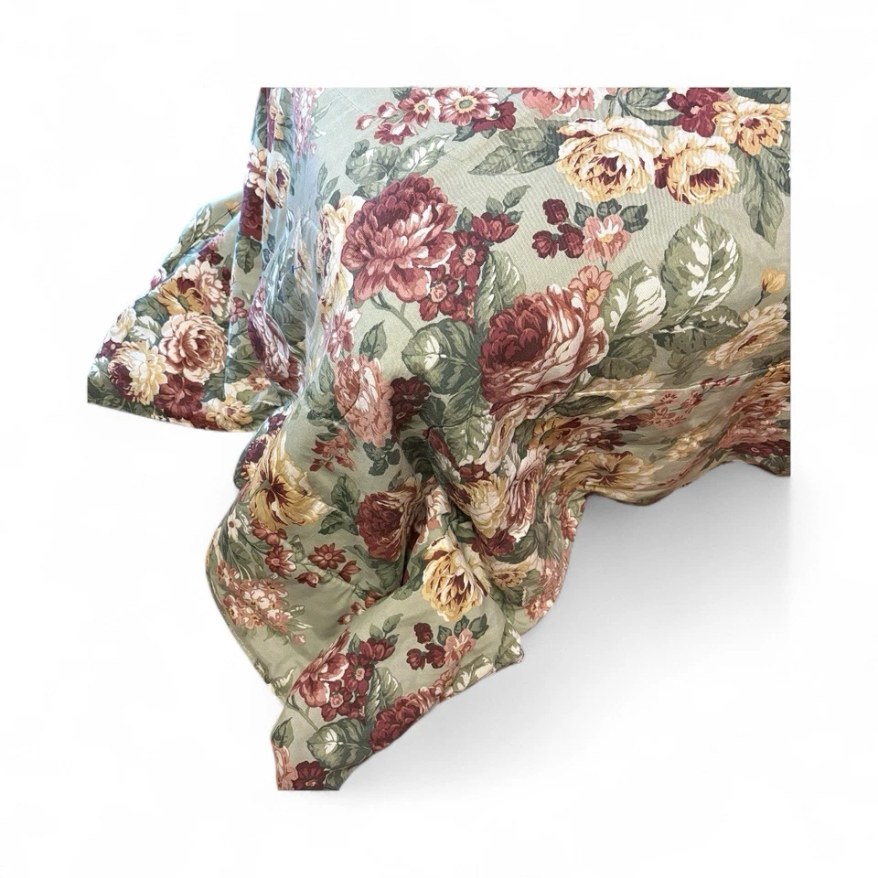 "Edredón reversible vintage reversible verde salvia tamaño completo 72x89""" Foto 3 de 3