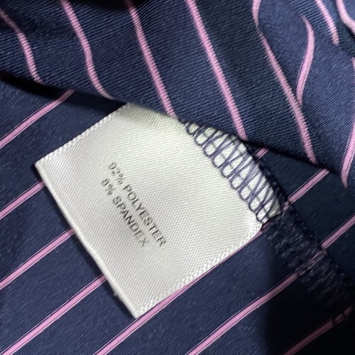 Peter Millar Polo Shirt Boys Large 11-12 Blue Pink Stripe Summer Comfort Golf - Picture 5 of 12
