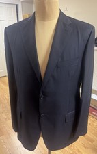 CANALI 13290/37 Navy Tonal 2 Button Suit Size 56R IT/46R US