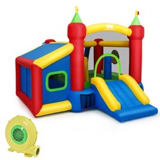2 PCS Inflatable Castle Bounce House  480W Blower Kids Playhouse w/ Ball Pit