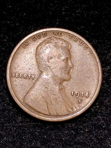 1914 S ~ LINCOLN WHEAT CENT ~ VG