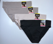 Maidenform Womens Seamless High Leg Bikini Panty Stretch Medium/6 4 Pack DM2317
