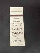 Vintage Connecticut Matchbook “Ramon’s Restaurant” Southbury