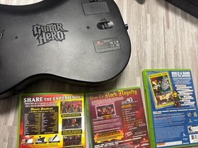 Xbox 360 S Console  Guitar Hero 250 gb Bundle Guitar Controller  3 Games Tested