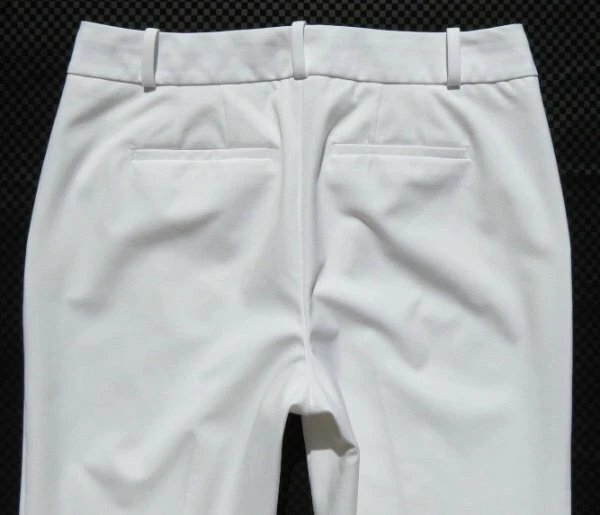 TALBOTS White HERITAGE Washable Stretch Straight Leg Trousers Pants US S 6 EUC - Image 4 of 4