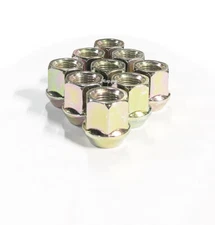 5x Open-End 1/2 Acorn Stock OEM Factory Lug Nuts Ford Lincoln Mercury Zinc Gold