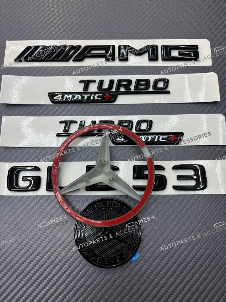Gloss Black GLE53 AMG Trunk Tailgate Decal Badge Emblem For Mercedes Benz W167 - Image 4 of 4