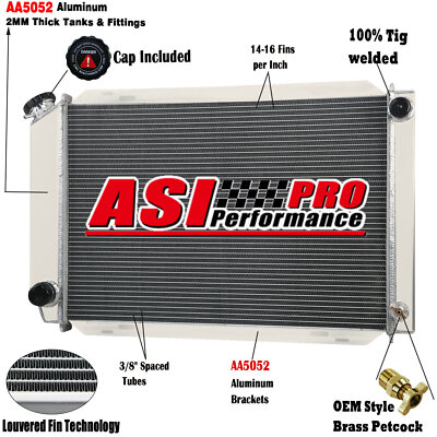 4 ROWS Aluminum Radiator For 1979~1993 Ford Mustang,Mercury Cougar GT LX 5.0L MT