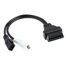 For Vw Audi Vag 2x 2 To 16 Pin Obd2 Adapter Connector Diagnostic Cable Black
