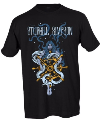 #ad Sturgill Simpson Graphic T Shirt Short Sleeve Cotton Black Men S to 5XL $19.94