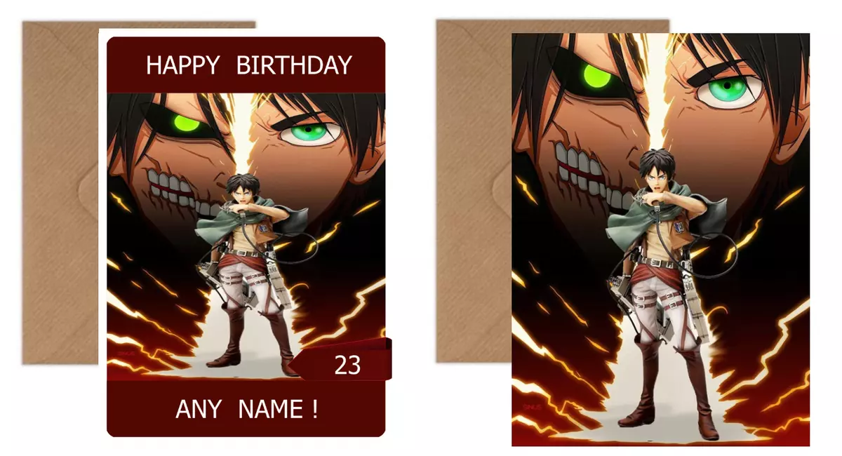 Attack of the Titans Anime Personalised Birthday Card-Photo Print or Poster