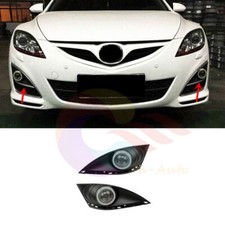 2pcs Lhrh Front Fog Lights Kit W White Cob Angel Eye Lens For Mazda 6 2010-13