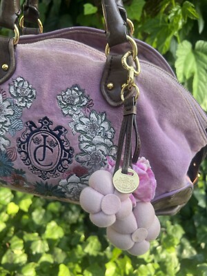 Dusty Purple Floral Botanical Garden Juicy Couture Handbag Dusty Purple Floral Botanical Garden Juicy Couture Handbag