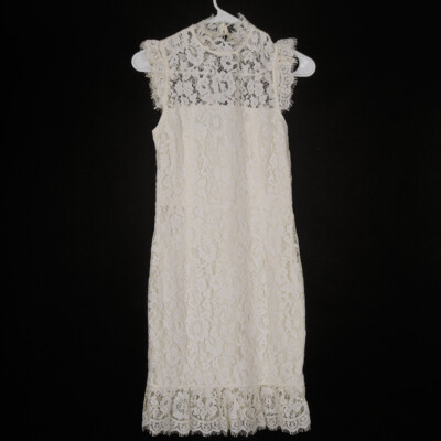STORIA Learn To Love White Lace Dress Small | eBay