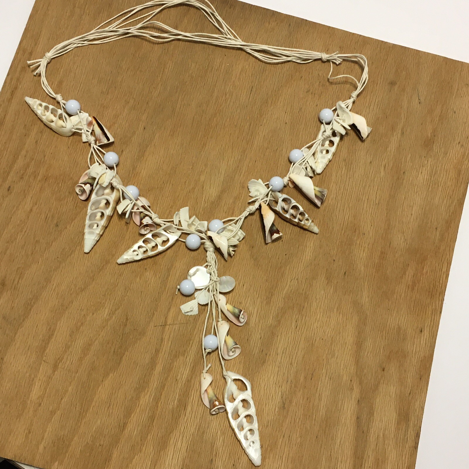 Artisan adjustable Tribal shell bead Y Statement … - image 8