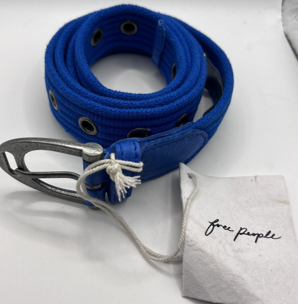 Free People Womens Blue Belt S/M | eBay