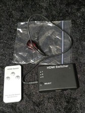 3x1 5-Port HDMI Switcher Amplifier Selector Hub with Remote 3-in 1-out