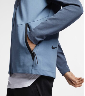 Nike Sportswear NSW Tech Pack Fleece FZ Hoodie Thunderstorm Blue AR1548-418 Sz S